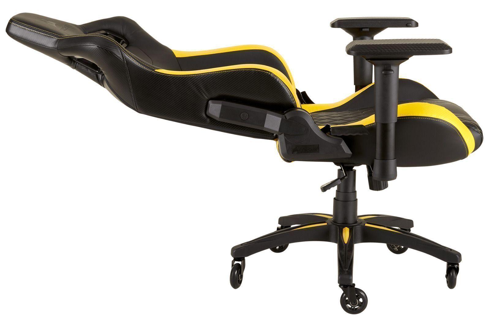 SILLA GAMER PRO CORSAIR T1 RACE AMARILLO NEGRO-2