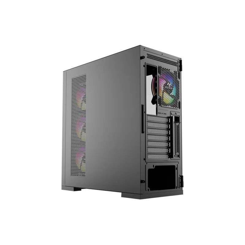 Gabinete Gamer XYZ TITANIUM MESH, Mid Tower, Panel Malla, 4 Ventiladores ARGB, Negro-3