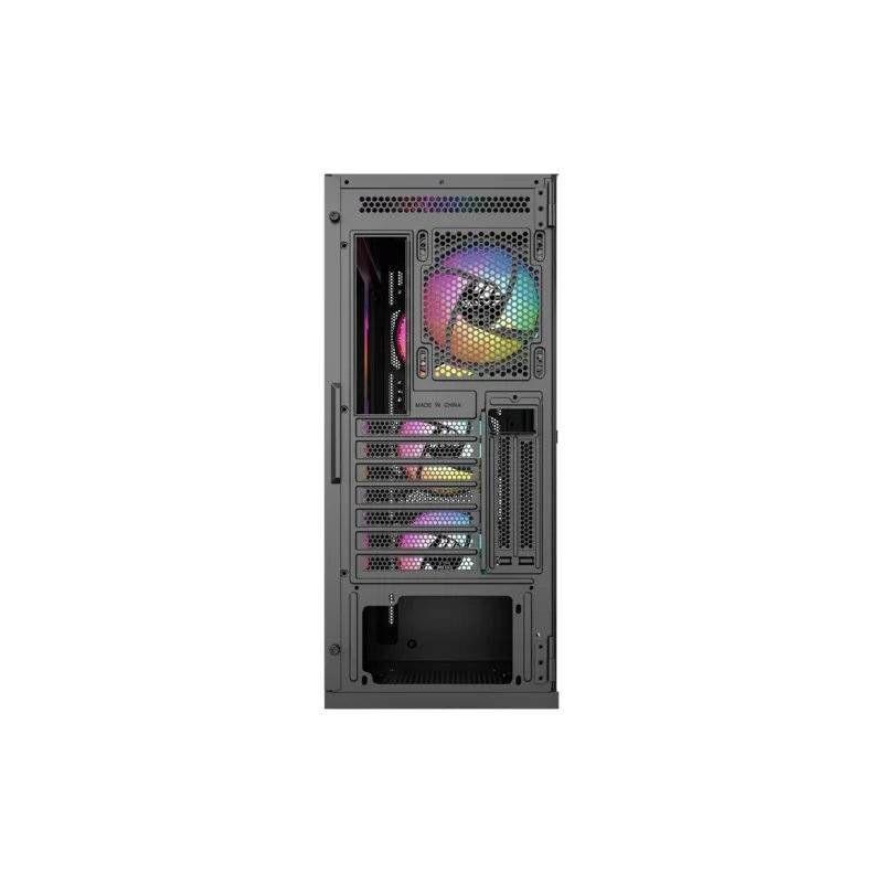 Gabinete Gamer XYZ TITANIUM MESH, Mid Tower, Panel Malla, 4 Ventiladores ARGB, Negro-5