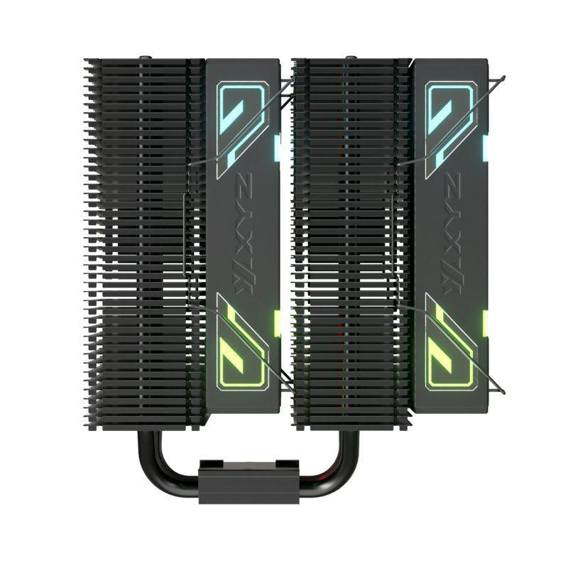 Disipador para CPU XYZ Thermax 6 Duo, 2x Ventiladores Vortex 120mm, 6 Heatpipes, Intel/AMD, Negro-2