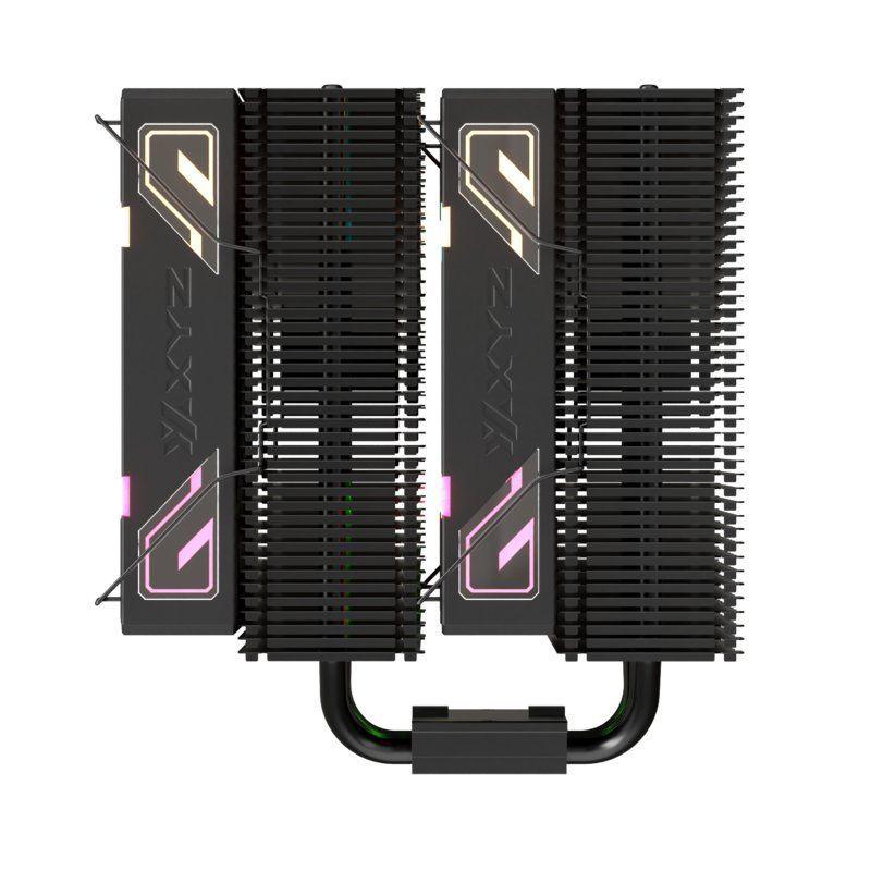 Disipador para CPU XYZ Thermax 6 Duo, 2x Ventiladores Vortex 120mm, 6 Heatpipes, Intel/AMD, Negro-3
