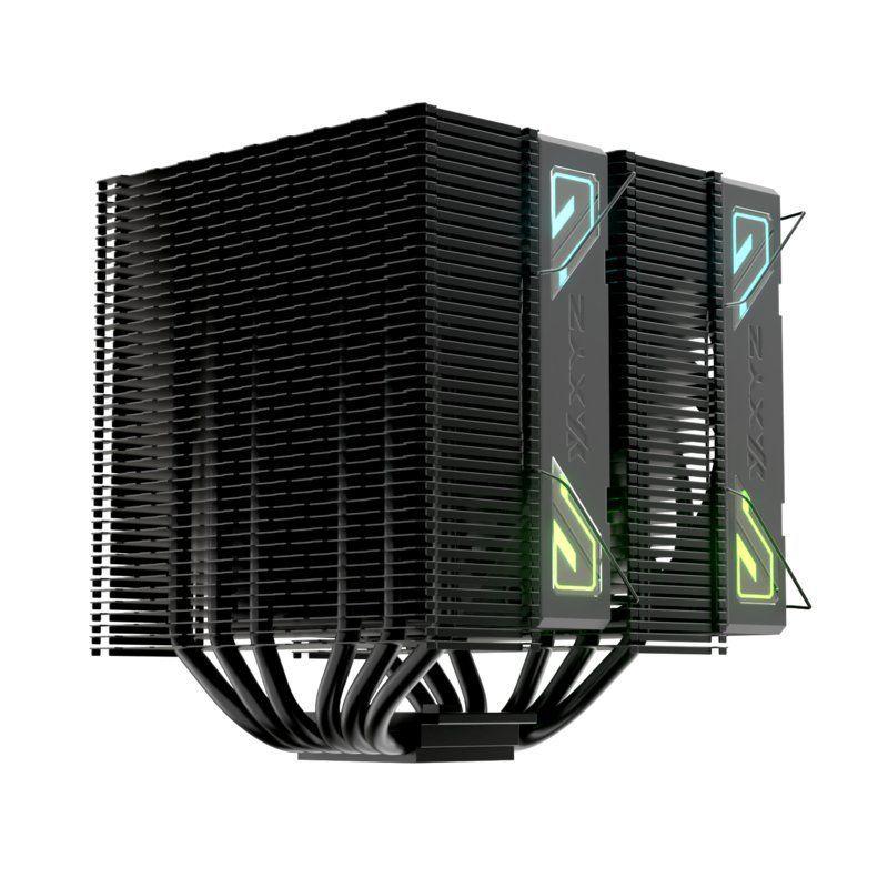 Disipador para CPU XYZ Thermax 6 Duo, 2x Ventiladores Vortex 120mm, 6 Heatpipes, Intel/AMD, Negro-4