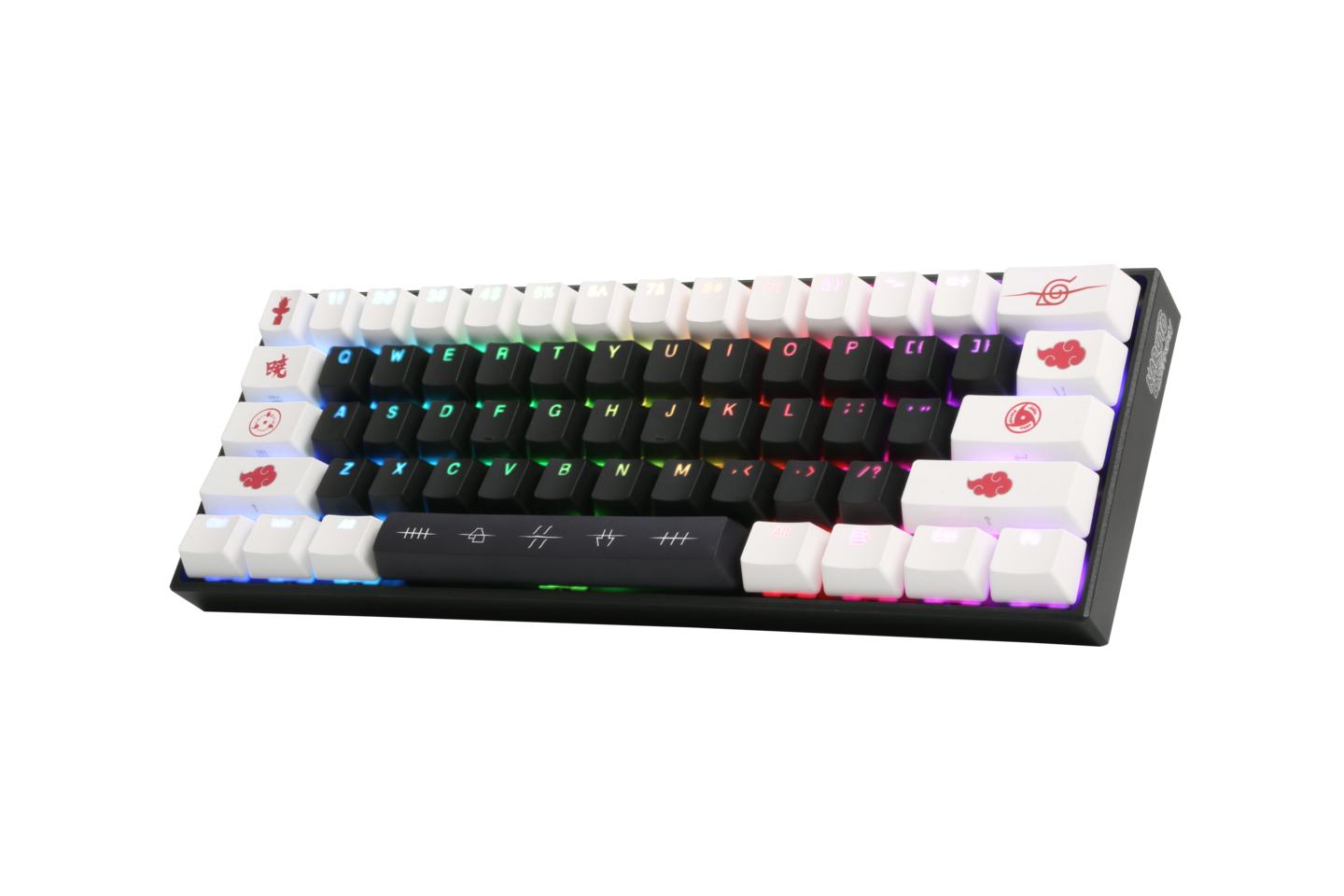Teclado Mecánico Checkpoint KX-400 Akatsuki, 60%, RGB, Switch Red, Negro/Blanco-0