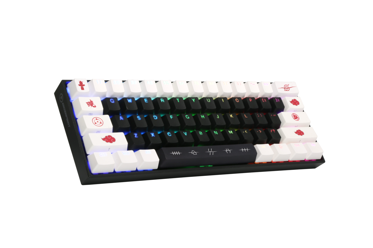 Teclado Mecánico Checkpoint KX-400 Akatsuki, 60%, RGB, Switch Red, Negro/Blanco-2