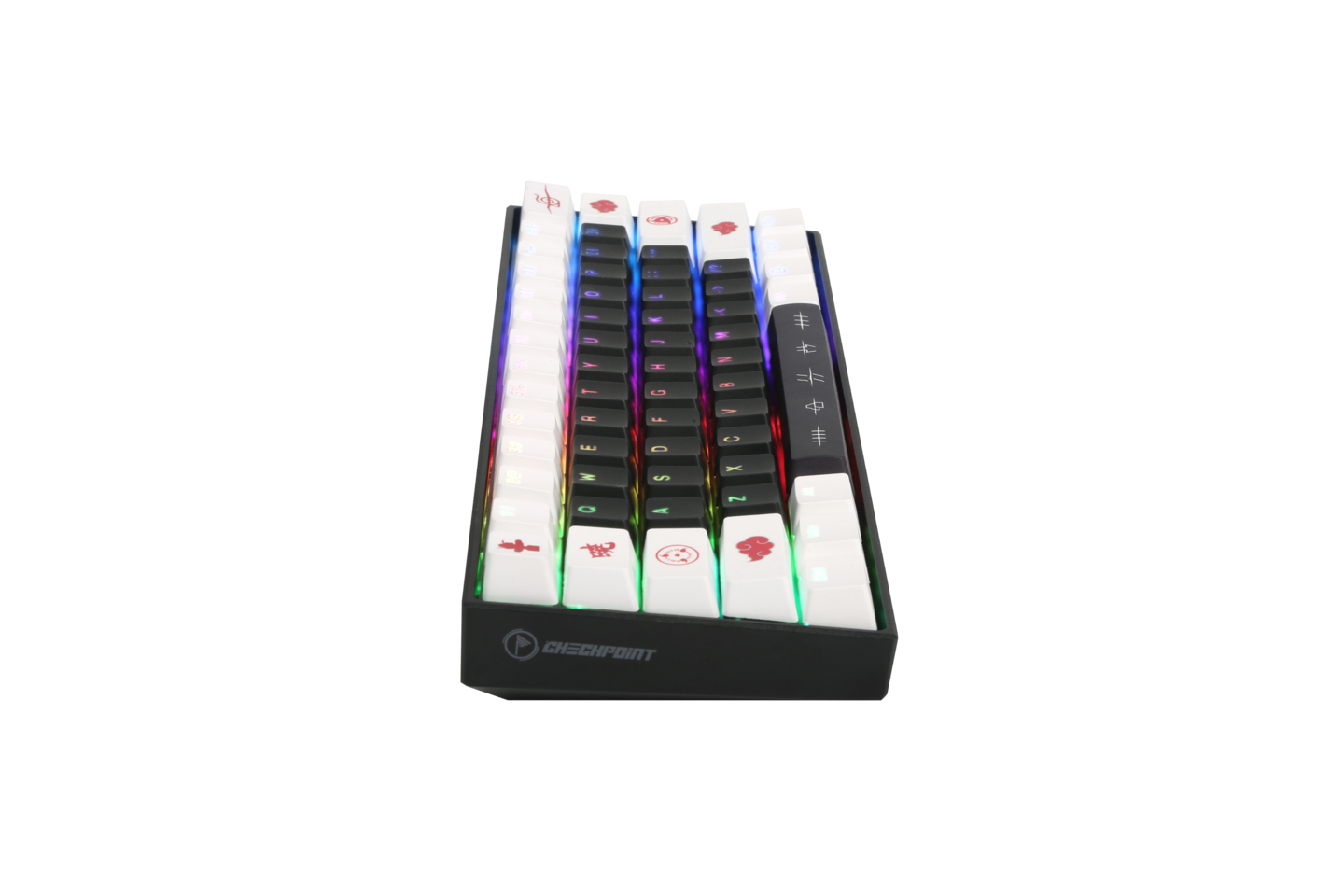 Teclado Mecánico Checkpoint KX-400 Akatsuki, 60%, RGB, Switch Red, Negro/Blanco-4