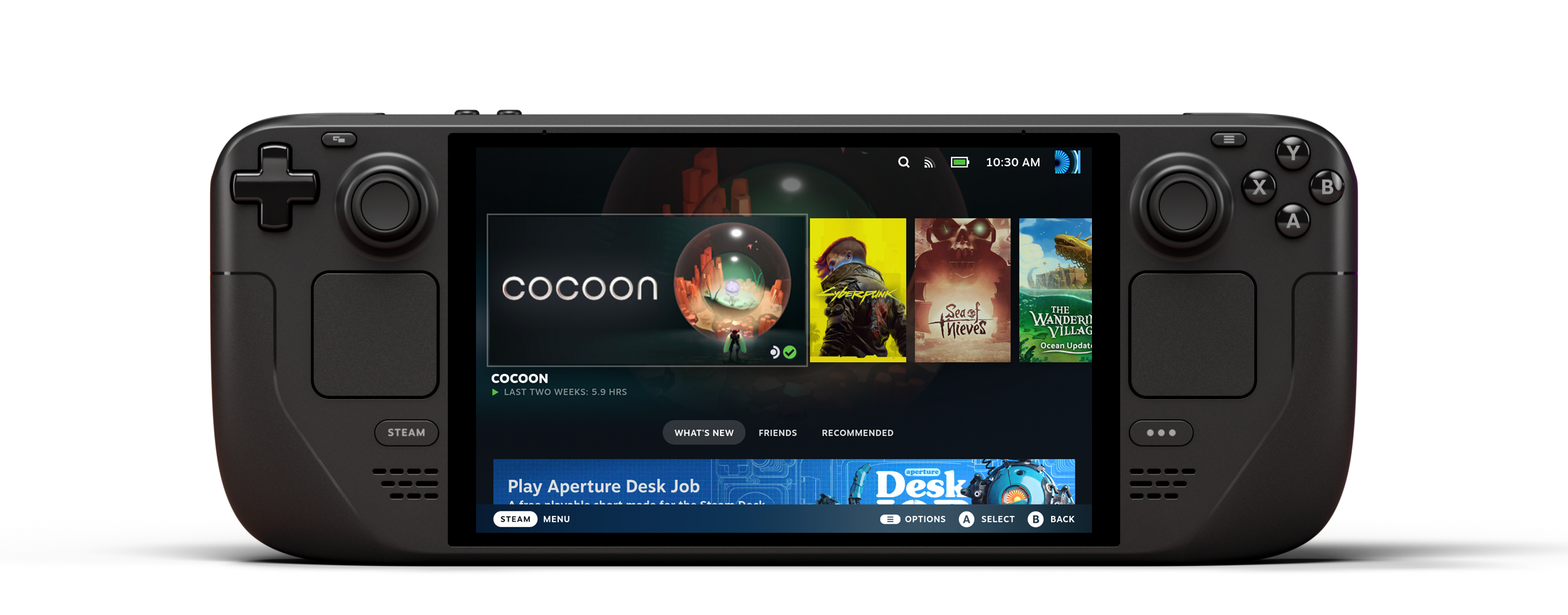 Valve Steam Deck OLED, 7.4" 90hz, SSD 512GB, APU 6nm, WiFi 6E, Batería 50Wh-0