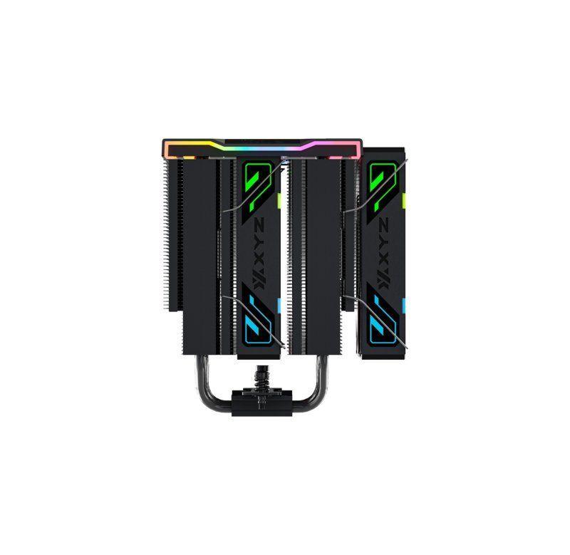 Disipador para CPU XYZ THERMAX 6 PRO DUO, 2x 120mm, 6 Heatpipes, Pantalla T°, Intel/AMD, Negro-6