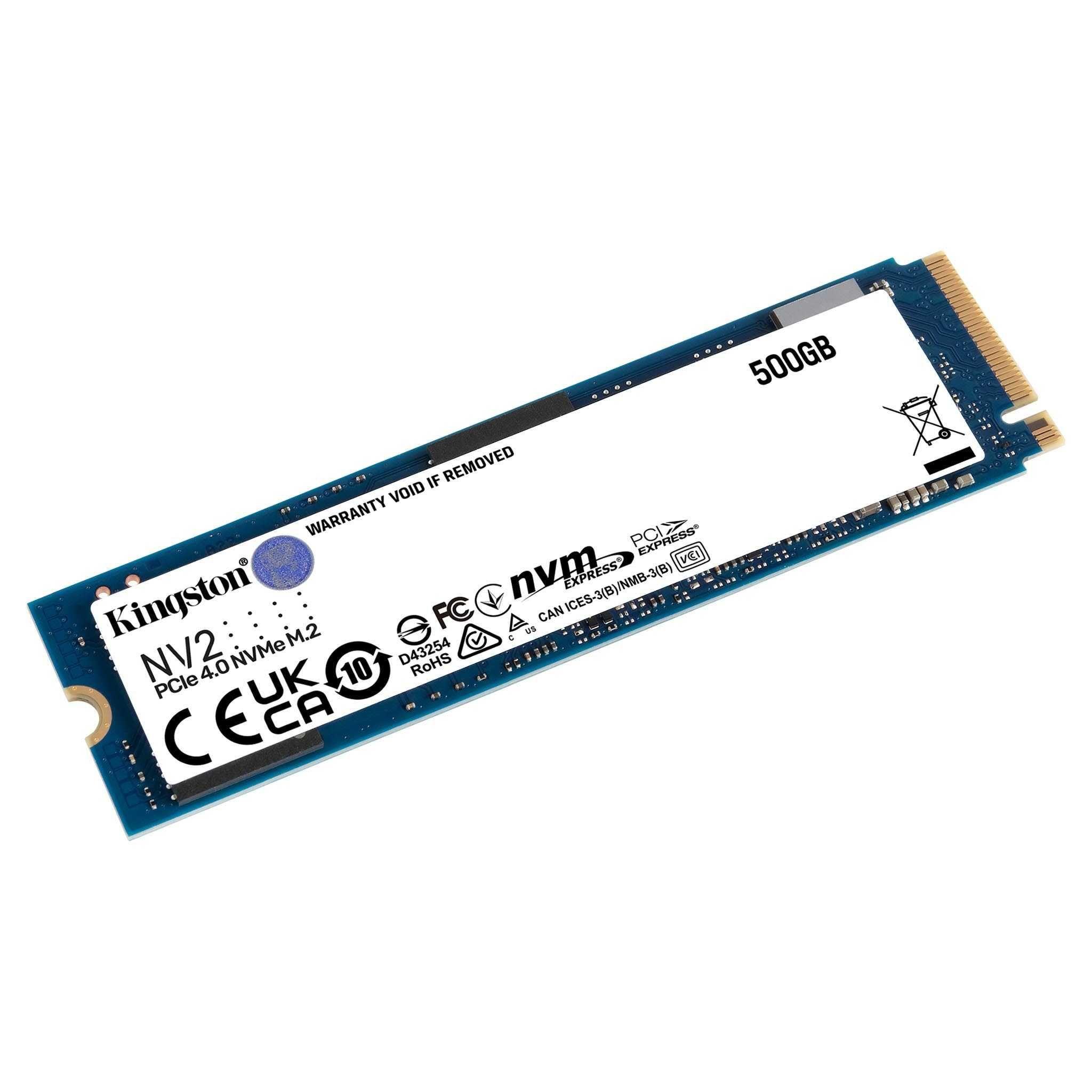Unidad de Estado Sólido Kingston NV2, 500GB NVMe, PCIe 4.0, Lectura 3500 MB/s Escritura 2100 MB/s-1