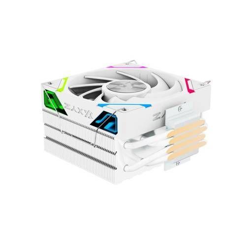 Disipador para CPU XYZ THERMAX 4, 120mm, Intel/AMD, 4 heat pipes, A-RGB, Blanco-2