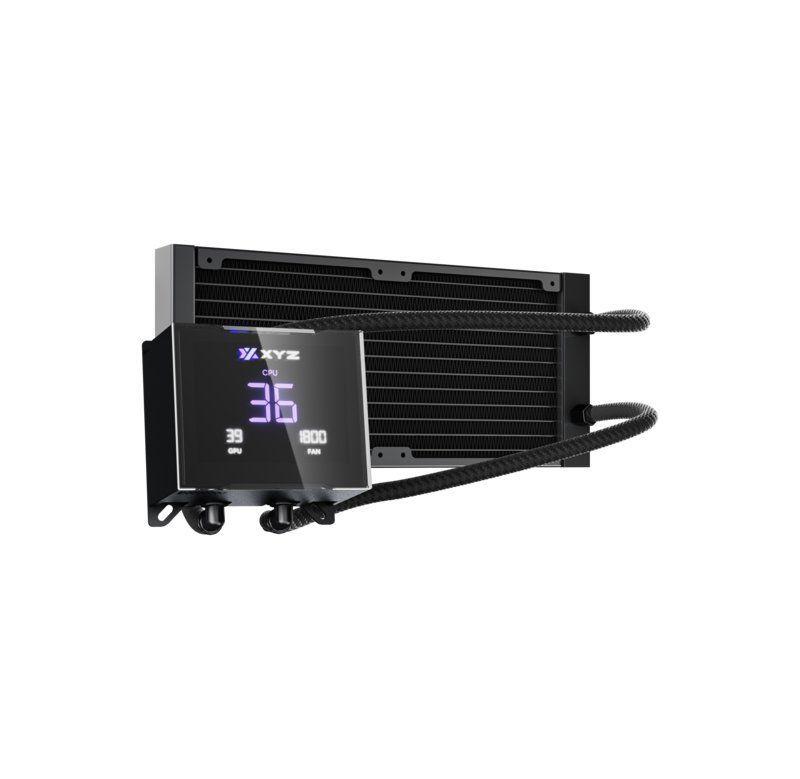 Refrigeración Líquida XYZ HYDROTEMP 240 Black, Alto Rendimiento, Pantalla LCD 3.5", Intel/AMD-4