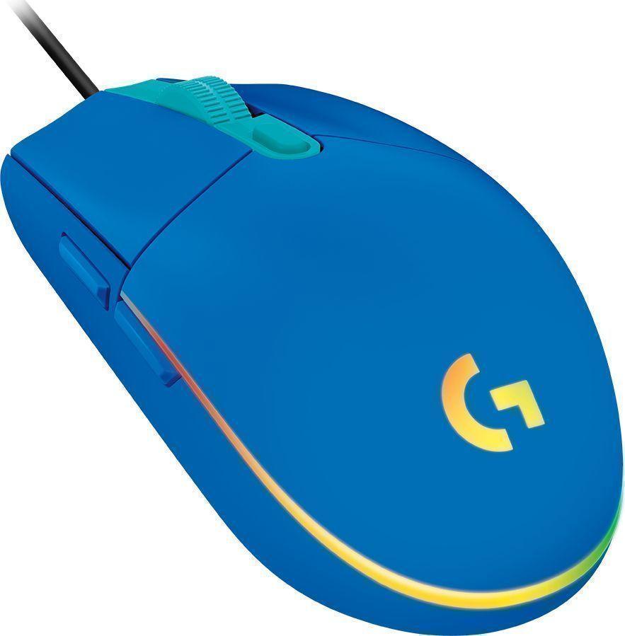 Mouse Gamer G203 Lightsync, 6 Botones, Celeste-4