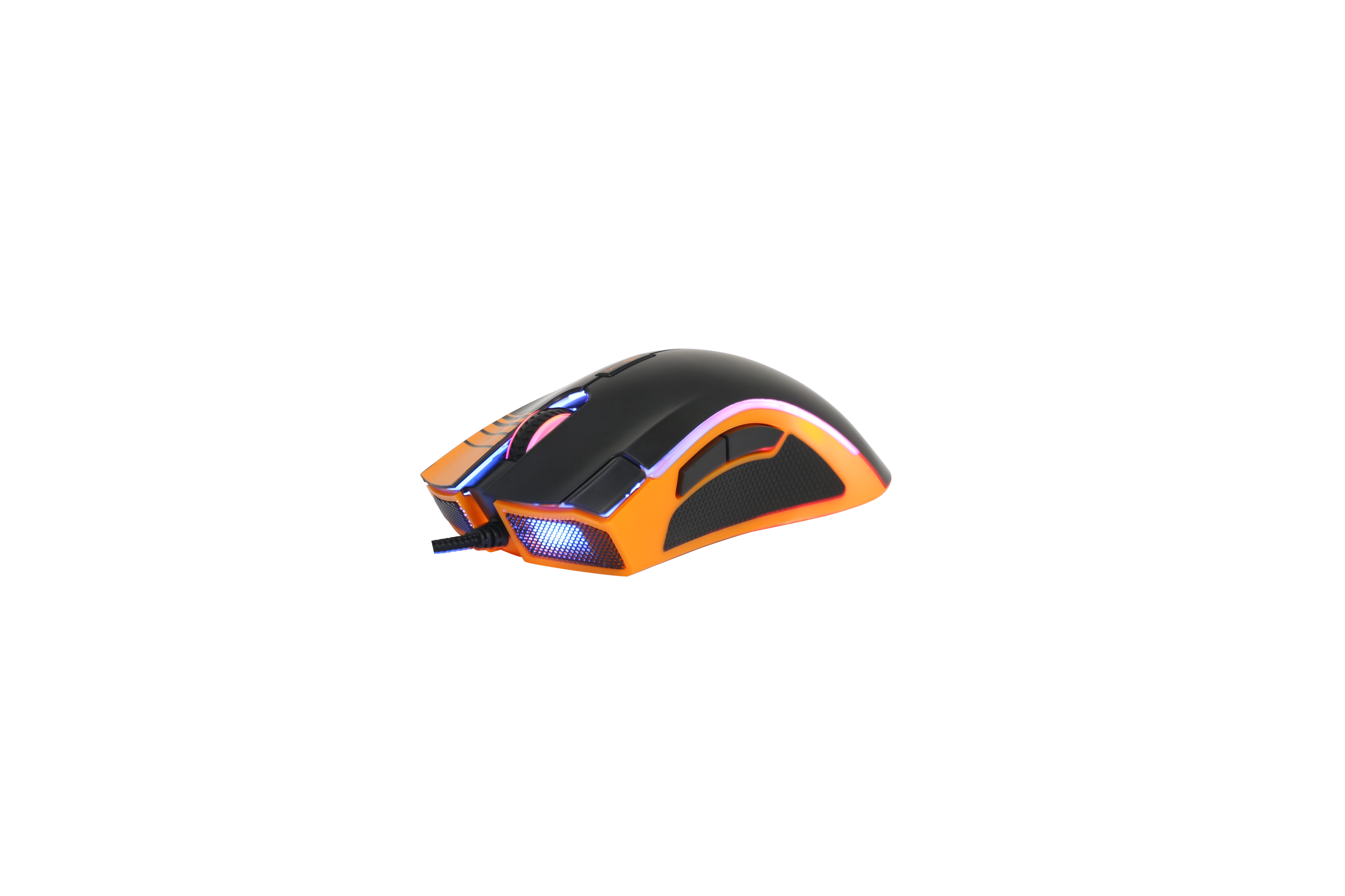 Mouse Gamer Checkpoint MX-200, Naruto Leaf Ninja, 7 Botones, 10000 DPI, RGB, Negro/Naranja-3