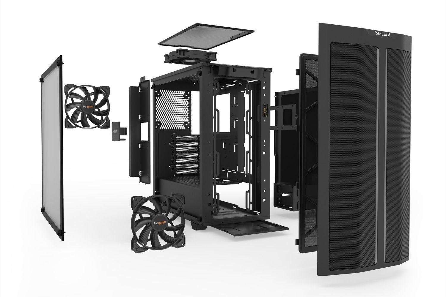 Gabinete Gamer Be Quiet! Pure Base 500DX Black, LED ARGB, ATX, M-ATX, Mini-ITX, Incluye 3 Fans 140mm-5