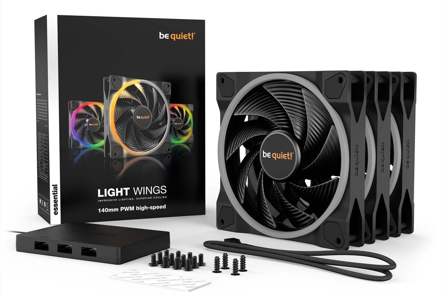 Pack de 3 Ventiladores 120mm Be quiet! Light Wings LX HS, ARGB, 2100rpm, 2.51mmH2O, Color Negro -4