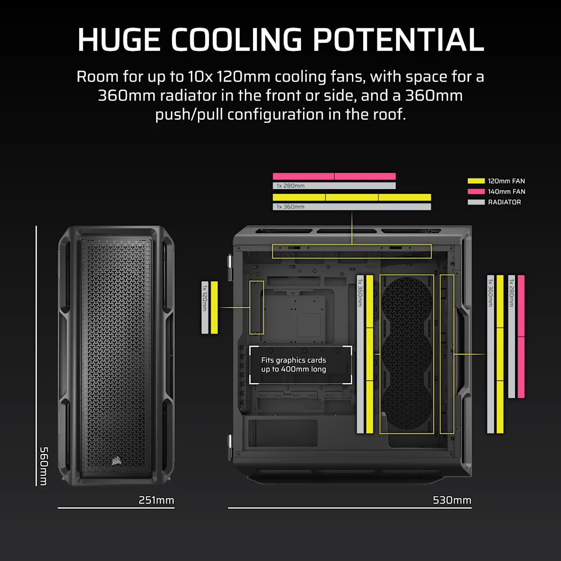 Gabinete Gamer Corsair 5000T, Modular, Color Negro-2