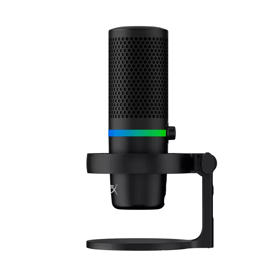 Micrófono para Streaming HyperX DuoCast, Iluminación RGB Compatible con NGENUITY, Negro-1