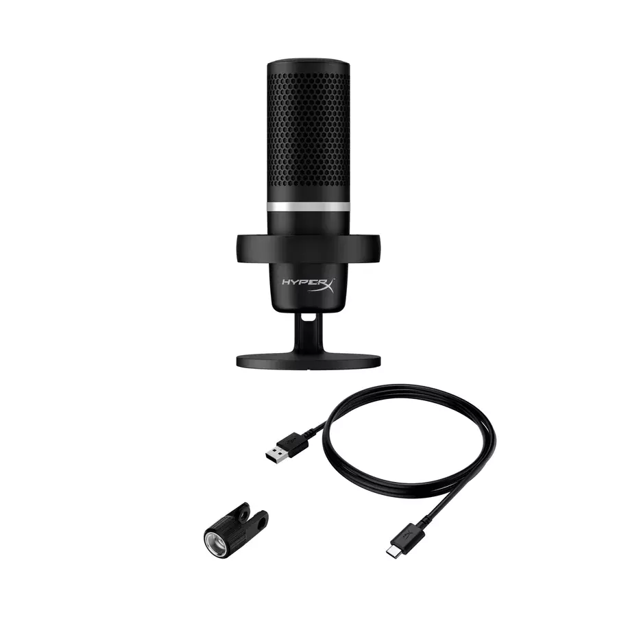 Micrófono para Streaming HyperX DuoCast, Iluminación RGB Compatible con NGENUITY, Negro-5