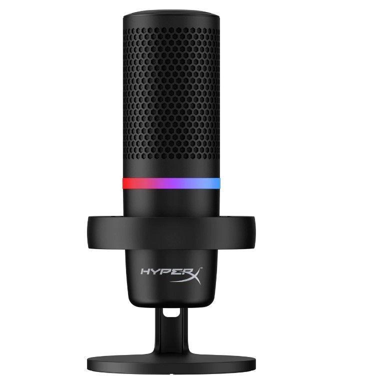Micrófono para Streaming HyperX DuoCast, Iluminación RGB Compatible con NGENUITY, Negro-0
