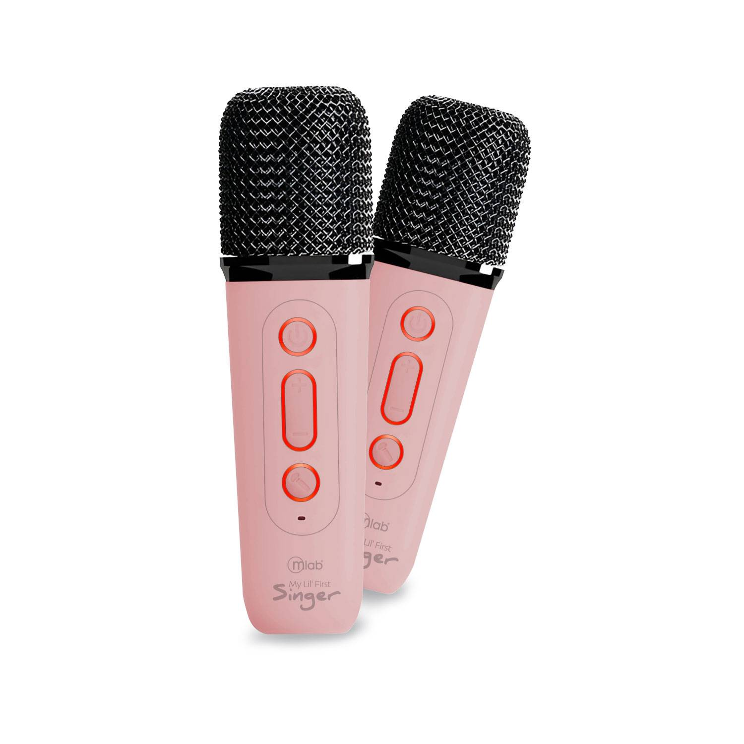 Karaoke Mlab My Lil First Singer 2 - Luz RGB, 2 Micrófonos Inalámbricos, Rosa-1