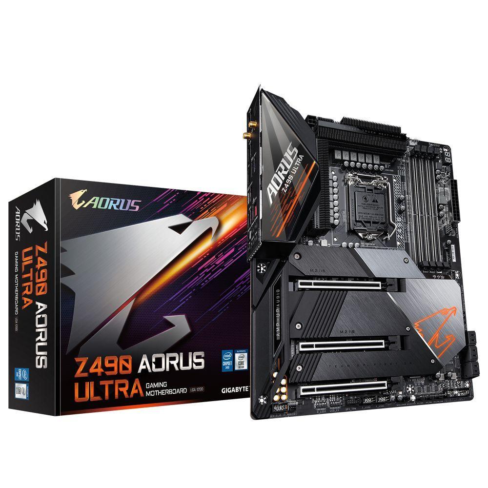 Placa Madre Z490 Ultra LGA1200, Triple M.2, SATA 6Gb/s, WIFI 6, 2.5 GbE LAN, ATX-0
