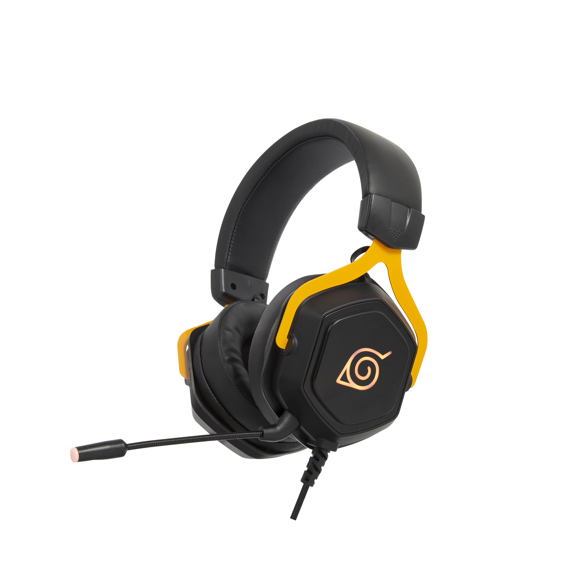 Audífonos Gamer Checkpoint HX-200 Leaf Ninja, 7.1 Virtual, Iluminación LED, Negro/Naranja-0