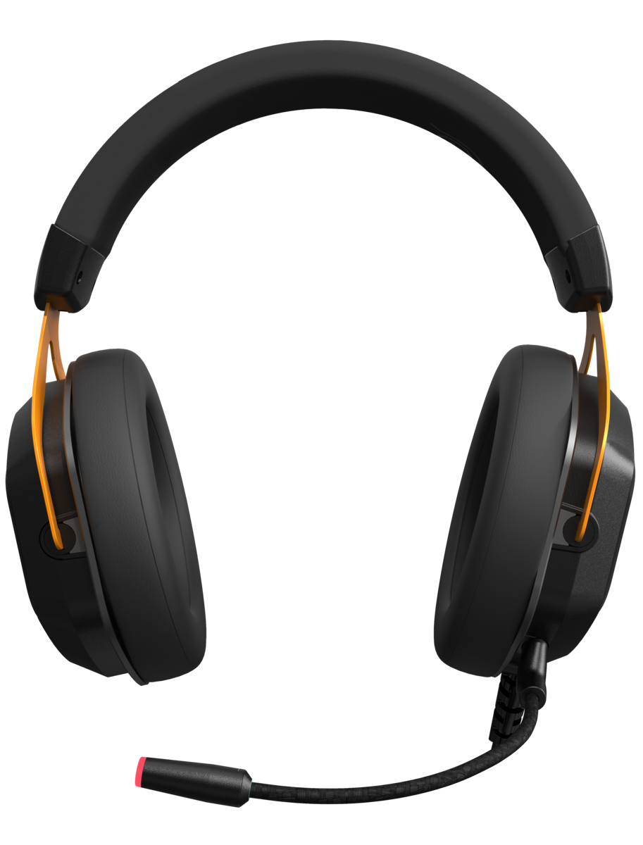 Audífonos Gamer Checkpoint HX-200 Leaf Ninja, 7.1 Virtual, Iluminación LED, Negro/Naranja-2