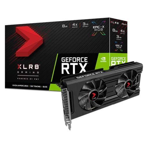 Tarjeta de Video PNY NVIDIA GeForce RTX 3050 XLR8 RGB, 8GB GDDR6, PCI Express x16 4.0-0