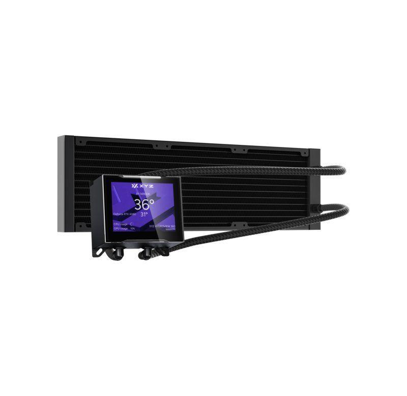 Refrigeración Líquida XYZ HYDROVIEW 360 Black, Pantalla LCD 3.5", A-RGB, Intel/AMD-4