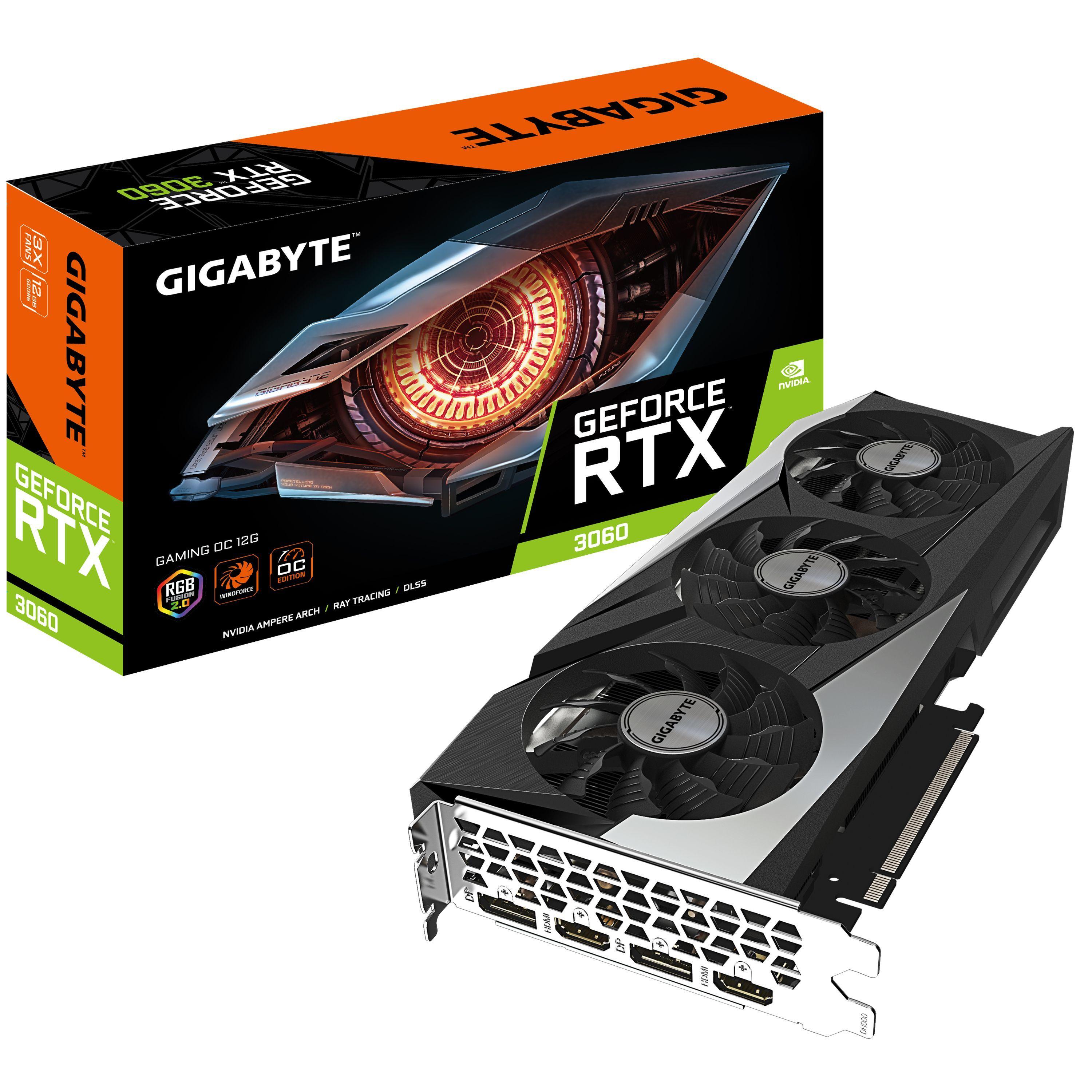 Tarjeta de Video Gigabyte GeForce RTX 3060 Gaming OC, 12GB GDDR6, PCIe 4.0, 2 x DP, 2 x HDMI-0