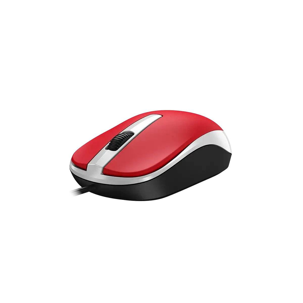 Mouse alámbrico Genius DX-120-RD, conexión USB, Rojo, Toque vibrante-2