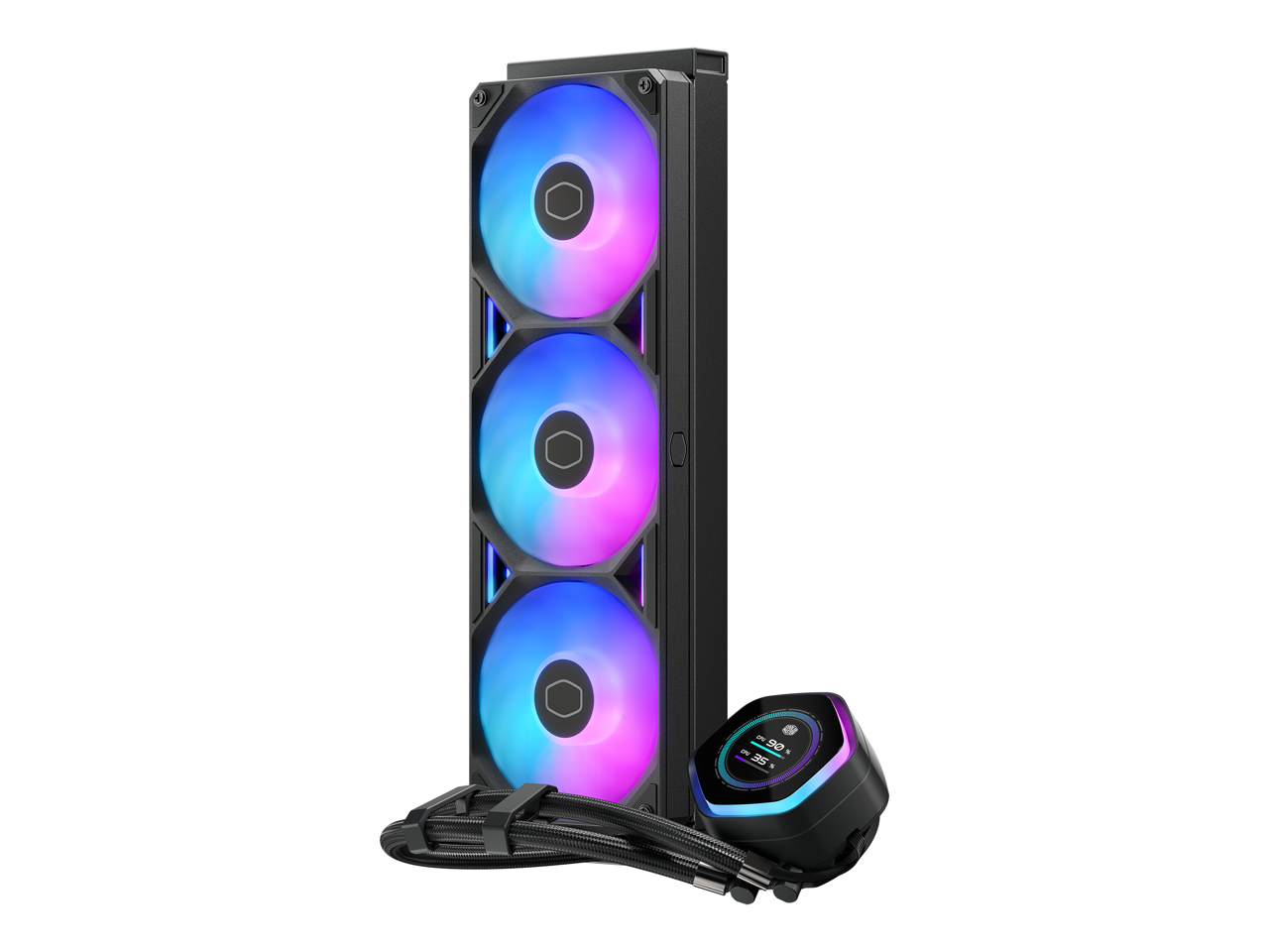 Refrigeración Líquida Cooler Master MasterLiquid Atmos II 360mm, 3 Ventiladores, LCD, Negro-1