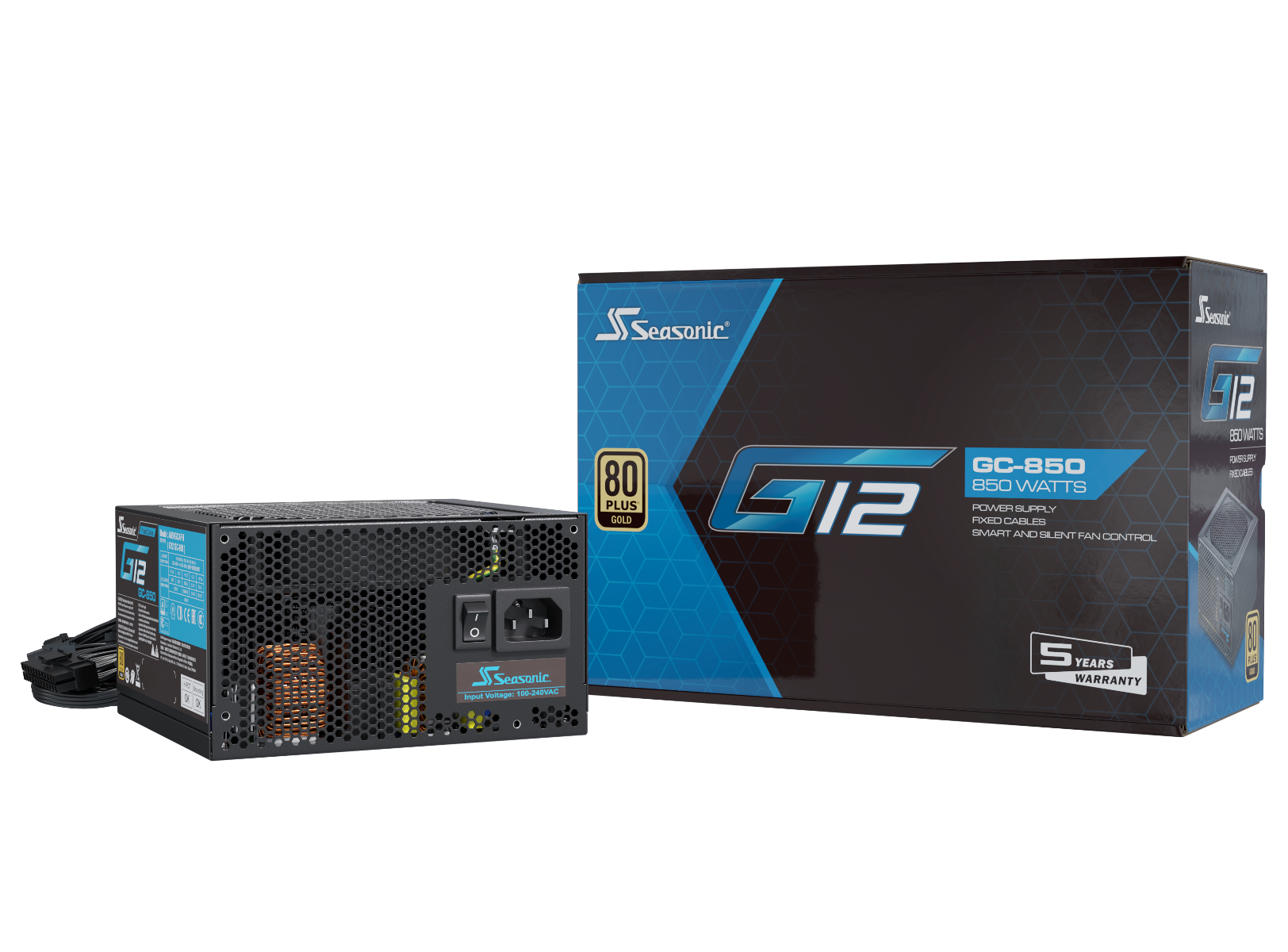 Fuente de Poder Seasonic G12 GC-850, 850W, ATX, Certificada 80+ Plus GOLD-0