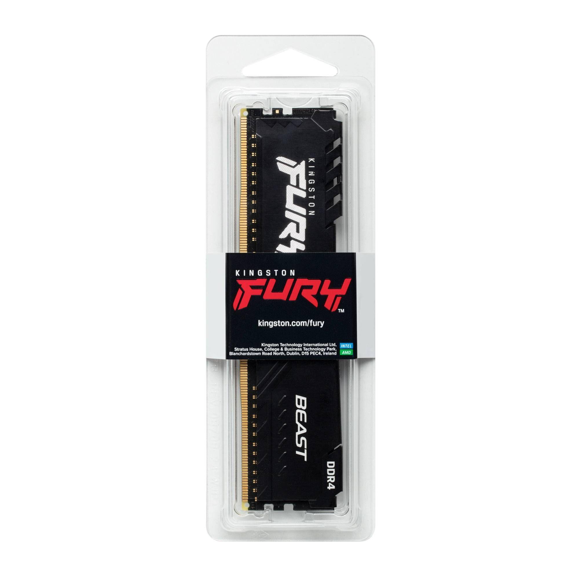 Memoria Ram DDR4 16GB 3200MHz Kingston FURY Beast, DIMM, CL16, 1.35V-3