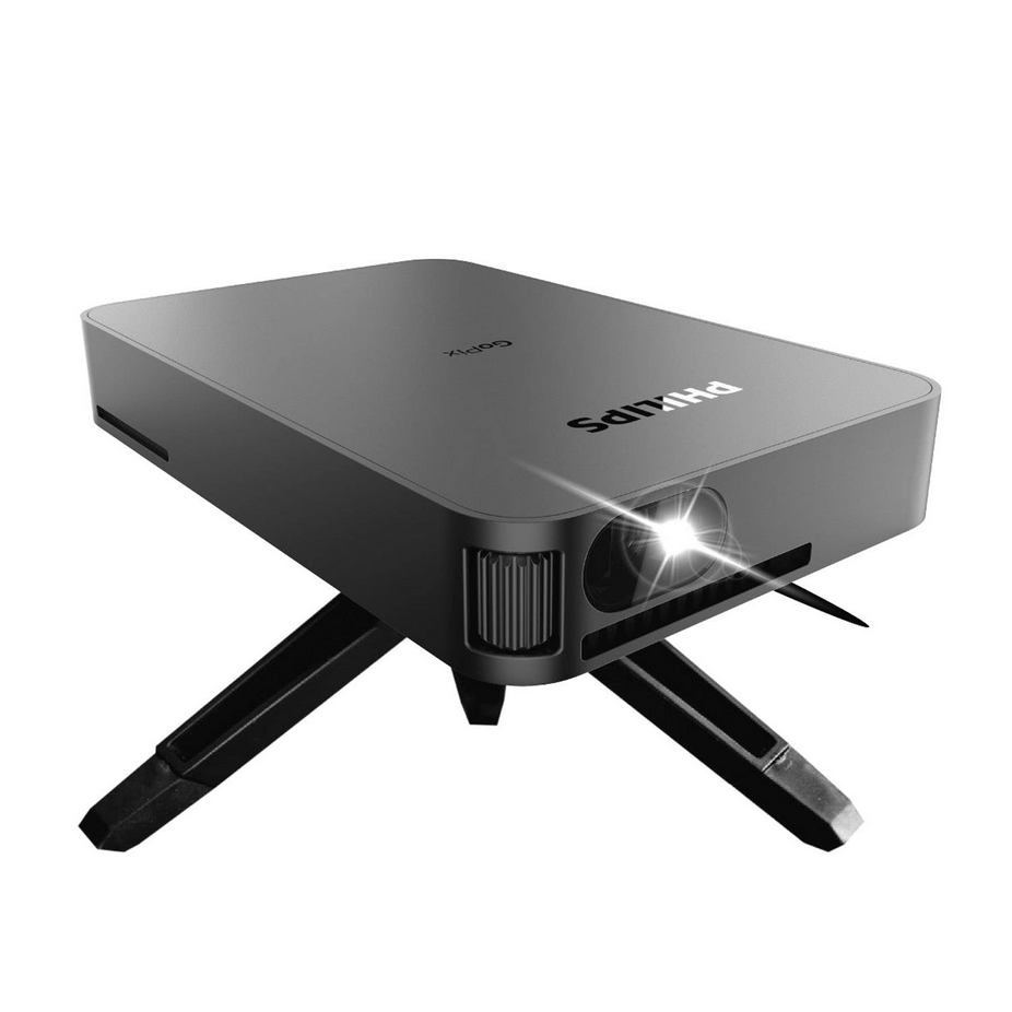 Proyector Portátil Philips GoPix 1, Mini HDMI, USB-C, Altavoz Integrado, Hasta 75"-0
