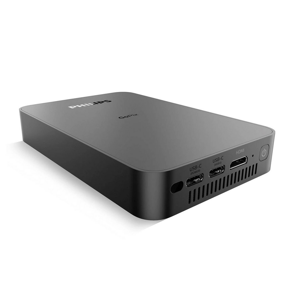 Proyector Portátil Philips GoPix 1, Mini HDMI, USB-C, Altavoz Integrado, Hasta 75"-1