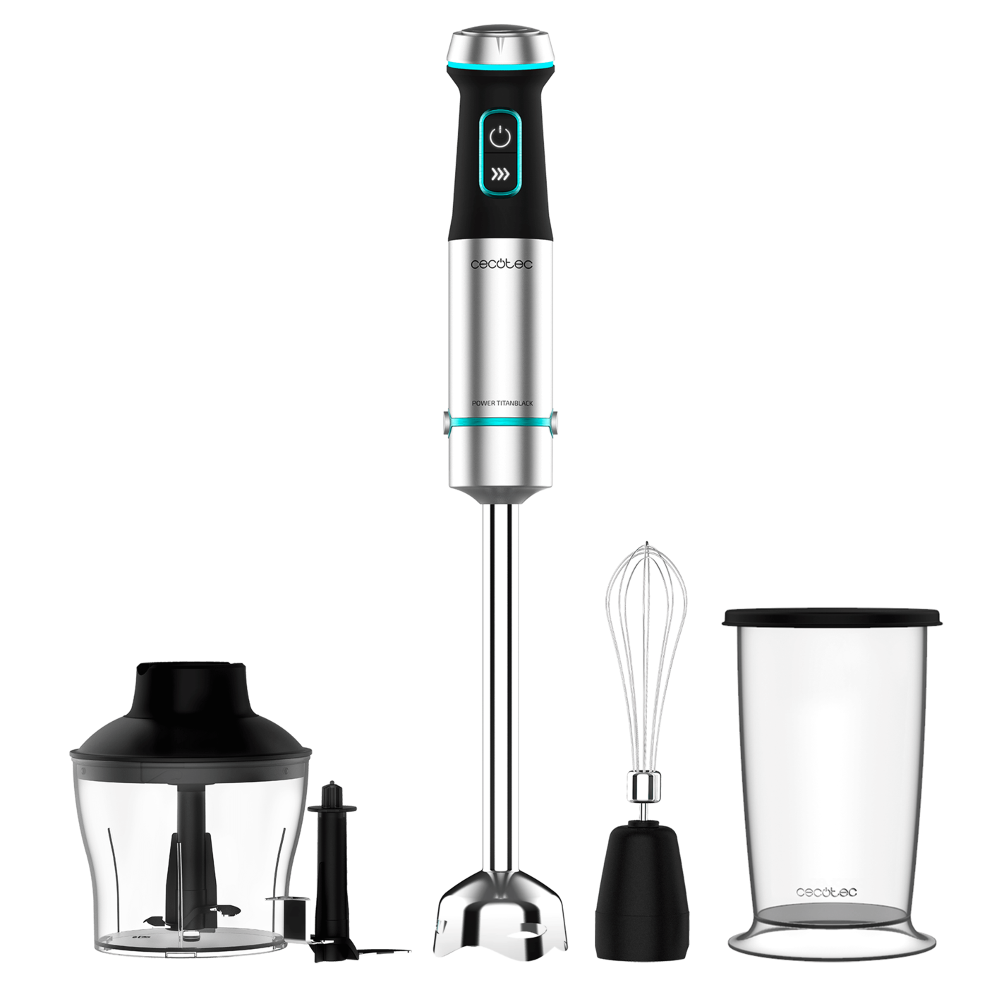 Batidora de Mano Cecotec Power TitanBlack 1200 XL Cream&Crush-0