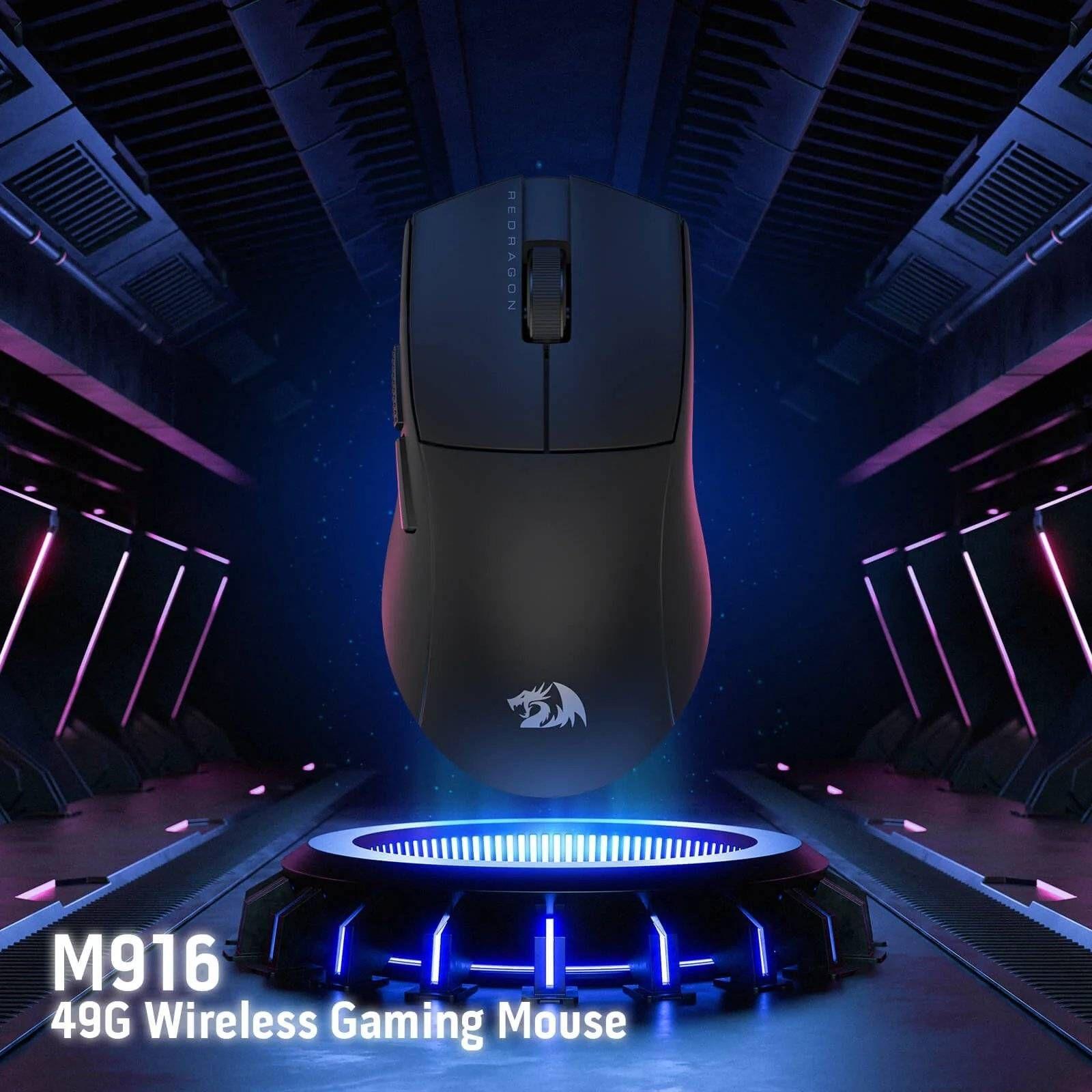 Mouse Gamer Inalámbrico Redragon K1NG M916 PRO, 4000hz, Black-2