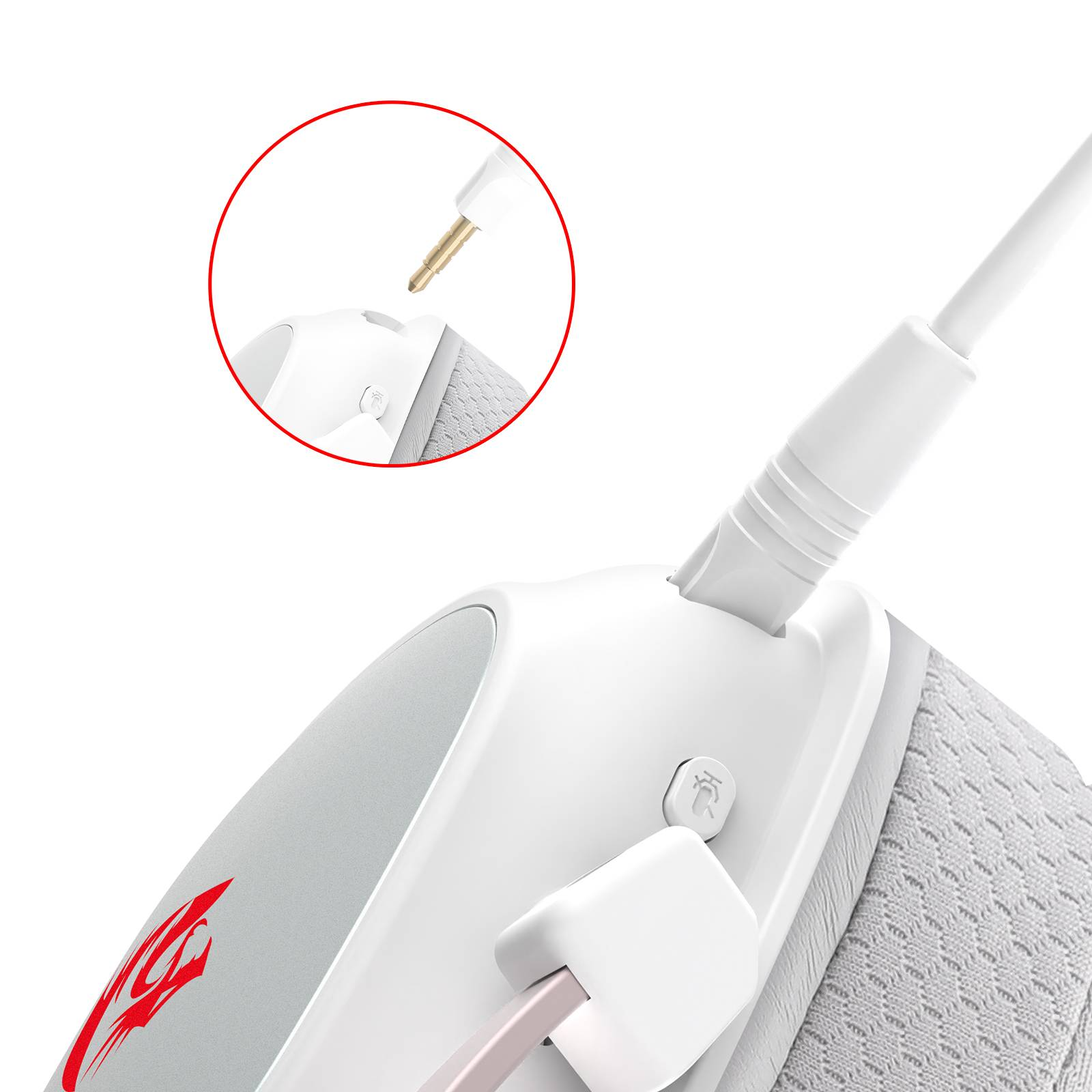 Auriculares Gamer Inalámbricos Redragon Zeus Pro H510-PRO - Sonido Envolvente 7.1, Color Blanco-5