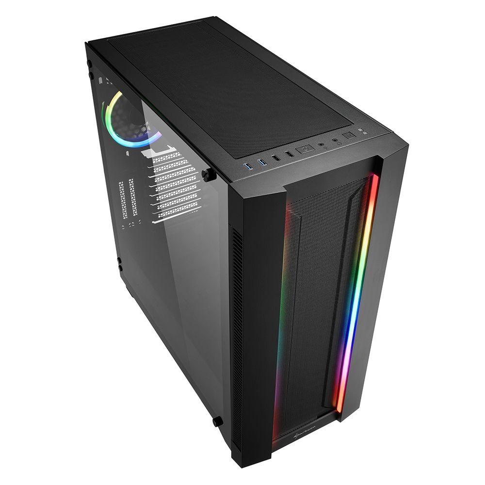 Gabinete Gamer Sharkoon Elite Shark CA200M, RGB, Vidrio Templado, Mini-ITX, Micro-ATX, ATX, E-ATX-2