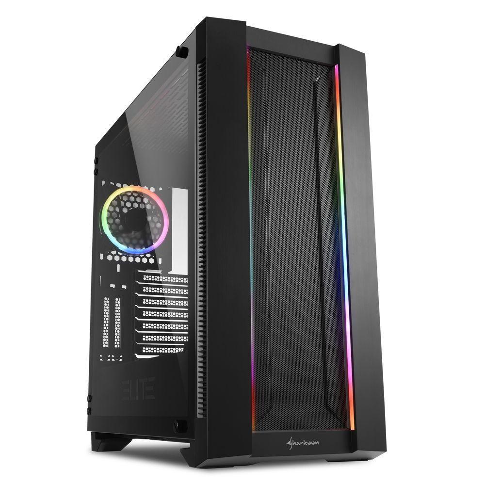 Gabinete Gamer Sharkoon Elite Shark CA200M, RGB, Vidrio Templado, Mini-ITX, Micro-ATX, ATX, E-ATX-0