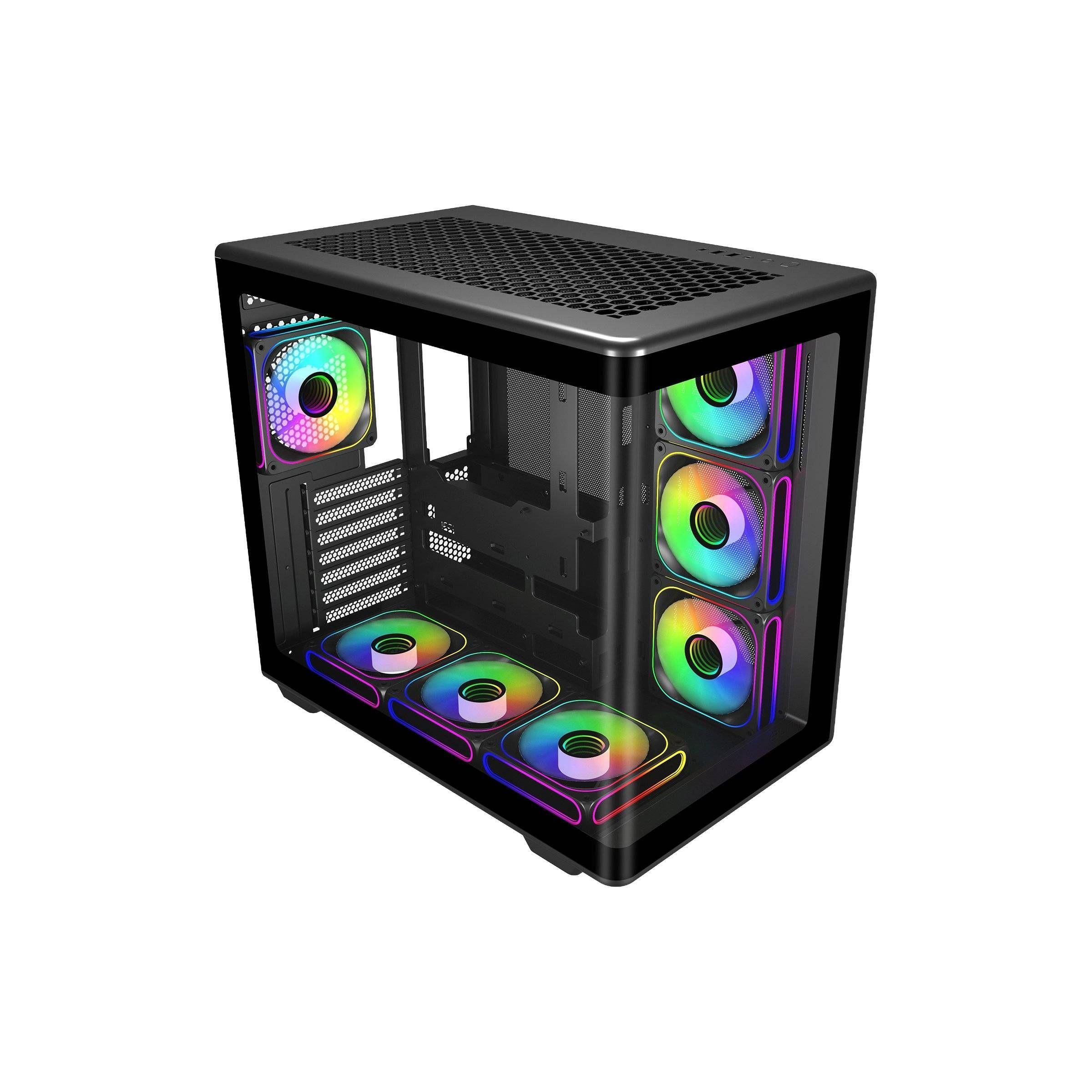 Gabinete Gamer Cooler Master Elite 600, Mid Tower, 7 Ventiladores ARGB, Negro-0