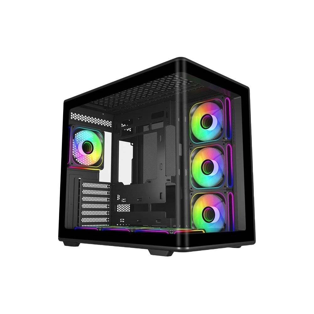 Gabinete Gamer Cooler Master Elite 600, Mid Tower, 7 Ventiladores ARGB, Negro-1
