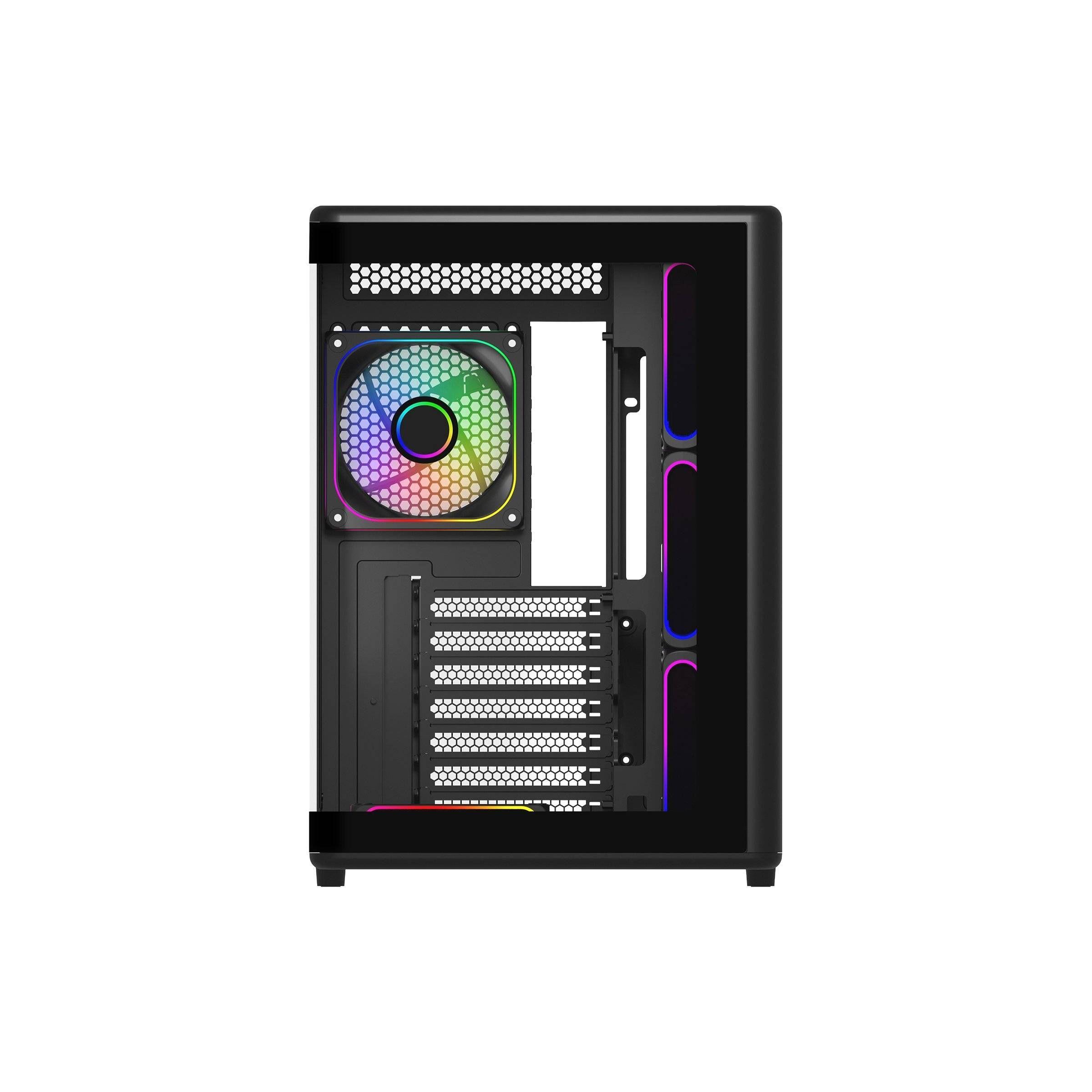 Gabinete Gamer Cooler Master Elite 600, Mid Tower, 7 Ventiladores ARGB, Negro-2