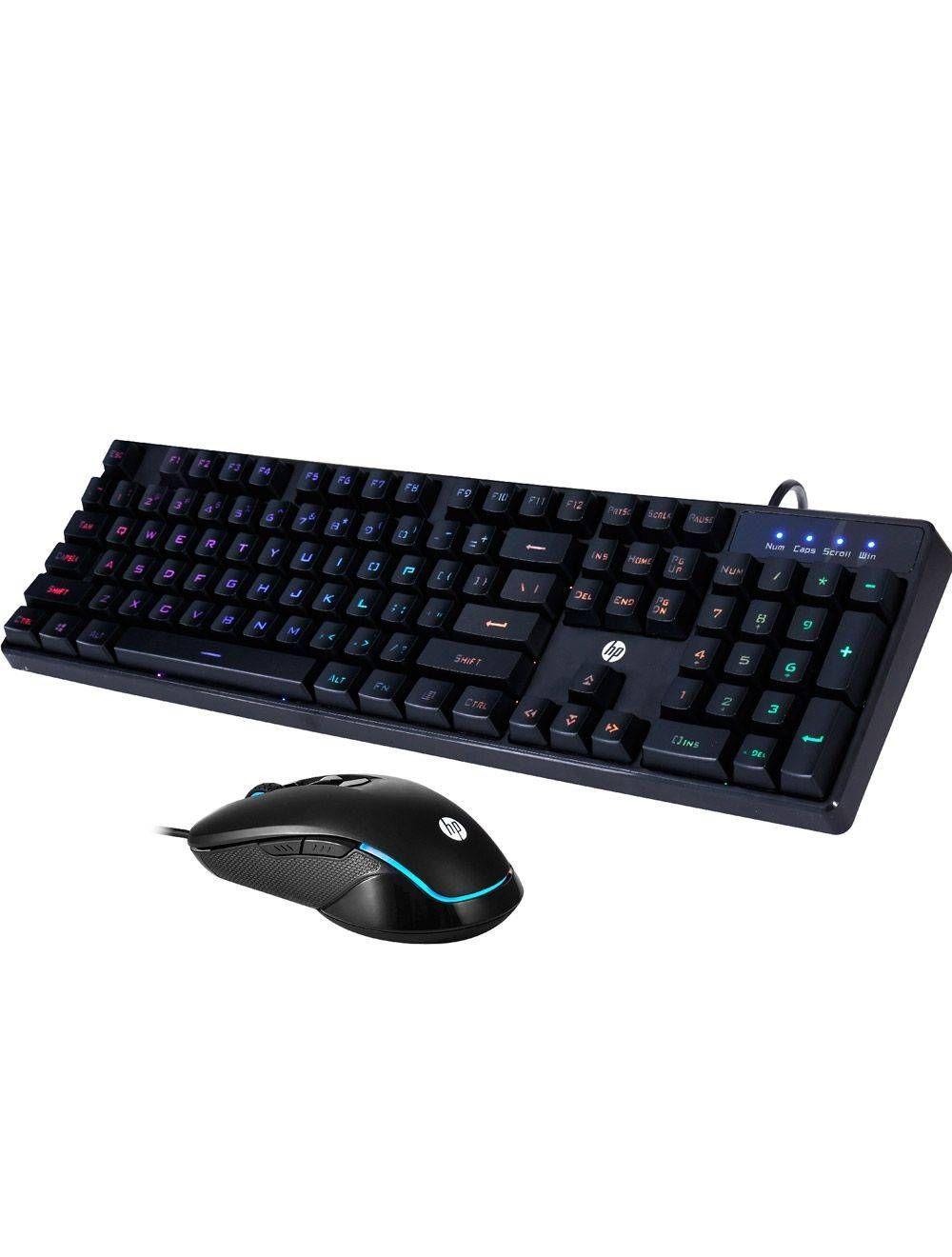 Kit Gamer Mouse + Teclado HP KM200, RGB-0