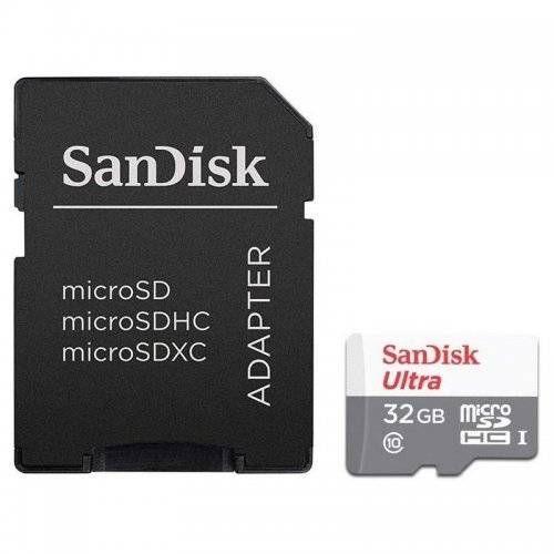 Tarjeta de Memoria MicroSD SanDisk Ultra con adaptador microSDHC a SD Incluido 32GB-0