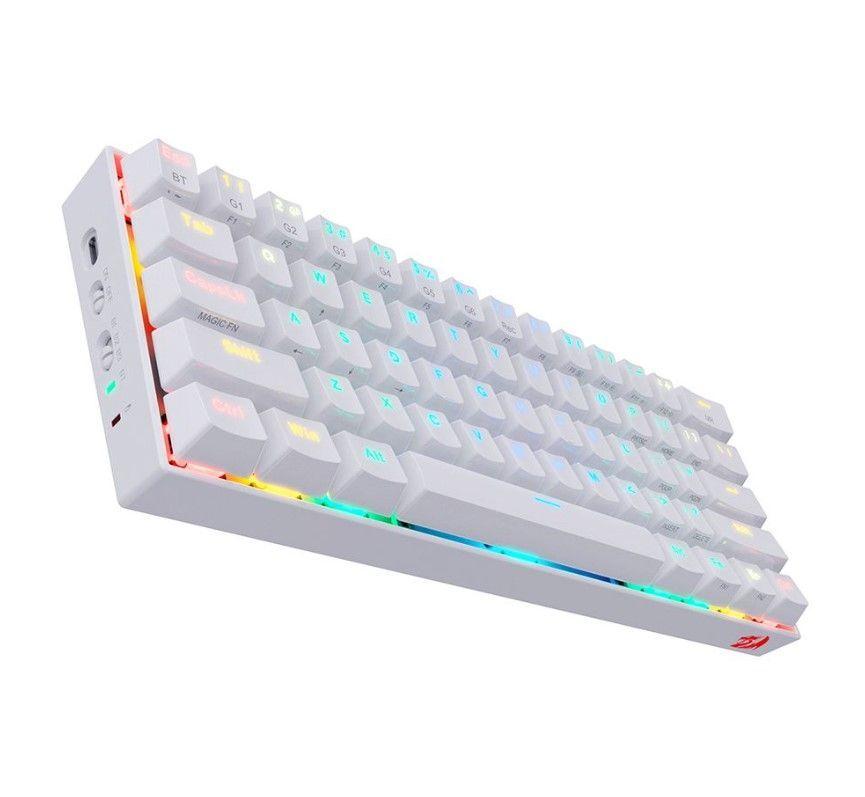 Teclado Gamer Redragon K530W Draconic, 60%, RGB, Blanco, Inglés-1
