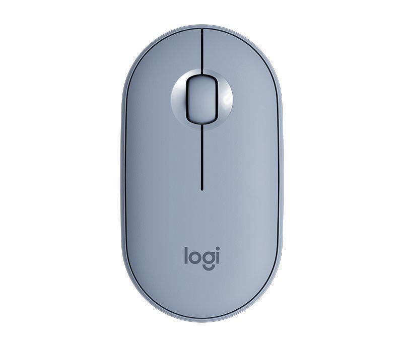 Mouse Wireless Logitech Pebble M350, Azul-0