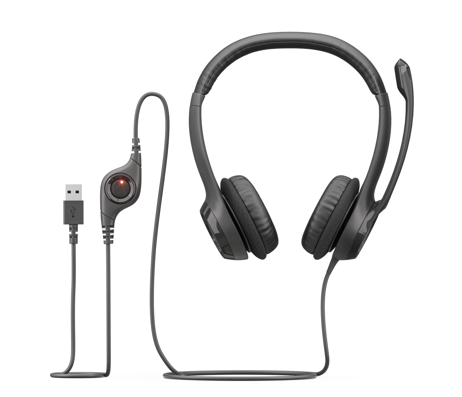Audífonos con Micrófono H390 Logitech ClearChat Comfort , Alámbrico, USB, Negro-3