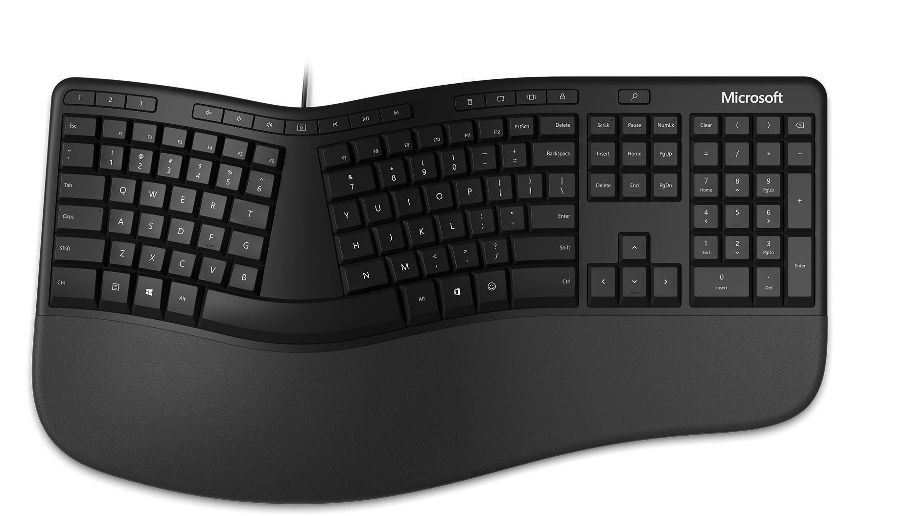 Teclado alámbrico Microsoft Ergonomic Keyboard USB-0