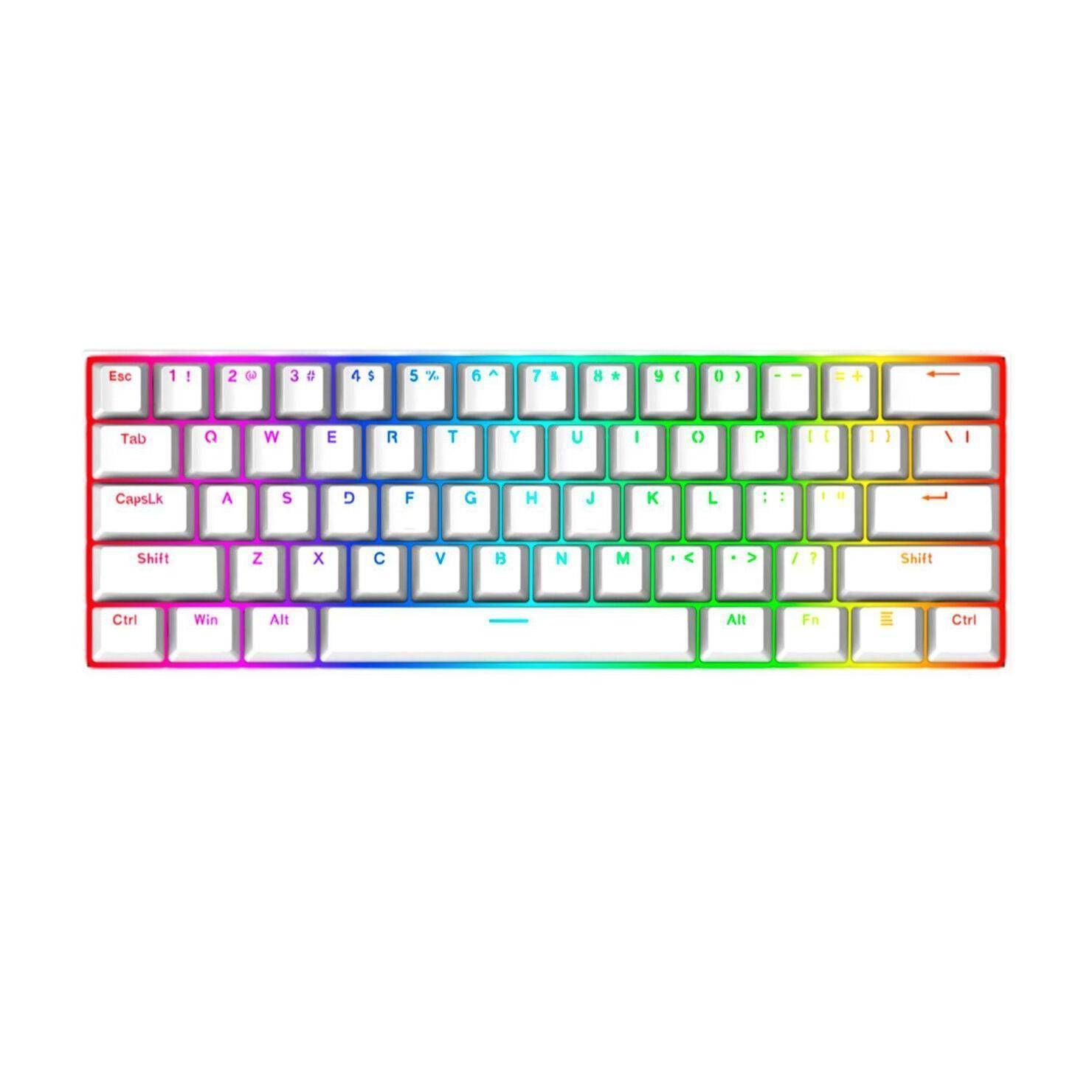 Teclado Gamer Redragon Dragonborn K630RGB WH Mec nico Espa ol Switch Red RGB 60-0